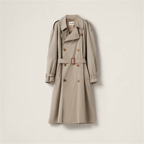 miumiu cotton trench coat